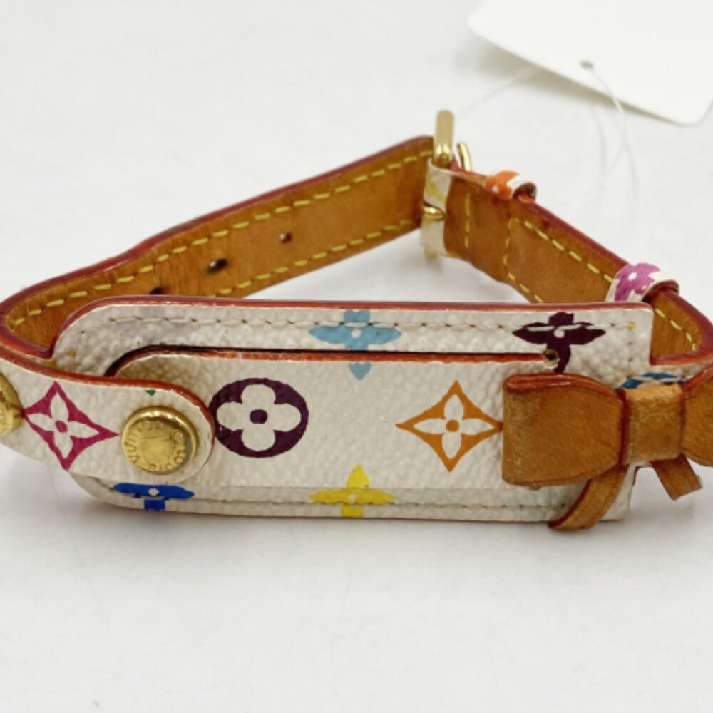 Louis Vuitton#276 Murakami Multicolor White Logo Leather Bracelet